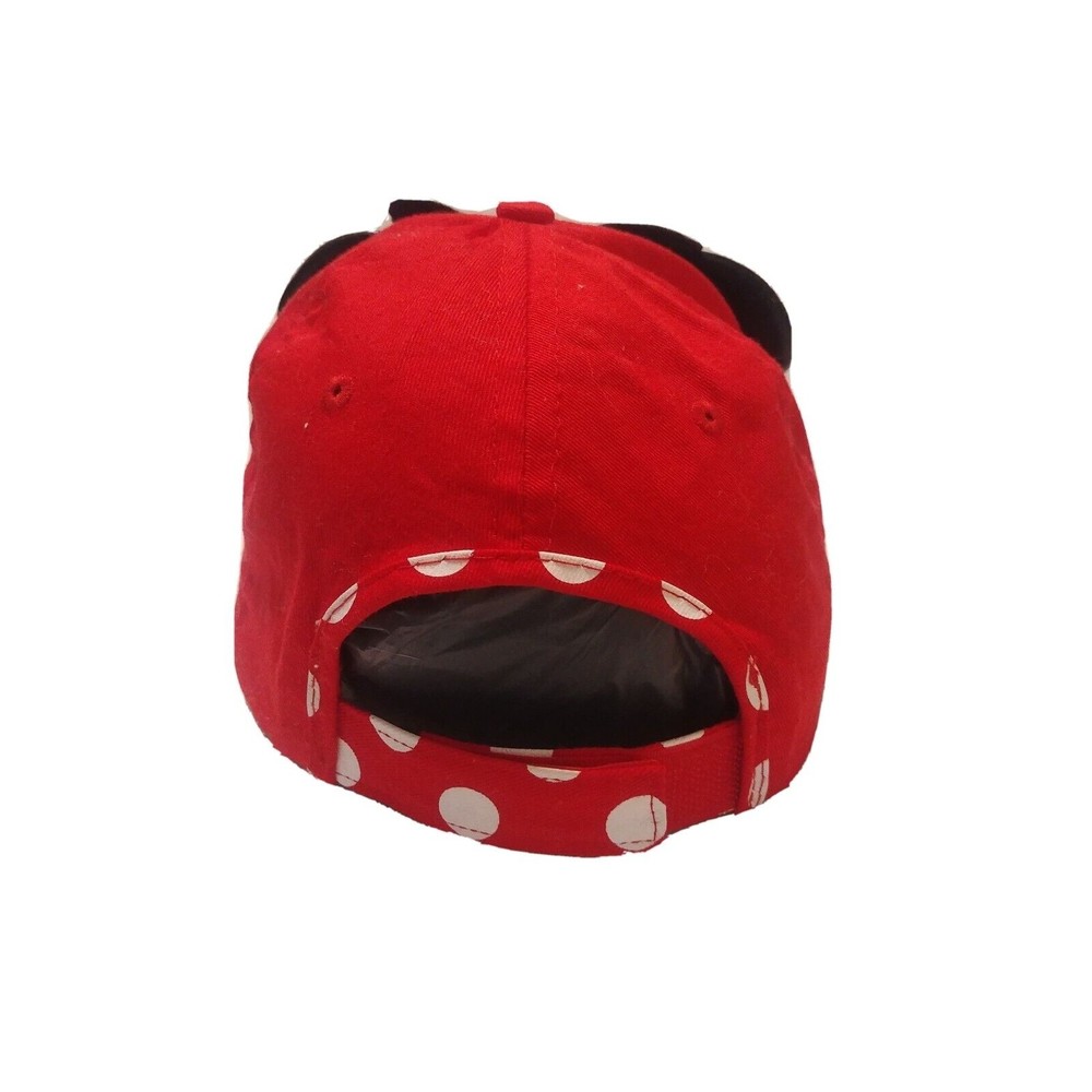 Disney Minnie Mouse Ears Hat Cap‎ Bow Youth Poka-Dot Adjustable - Picture 3 of 6